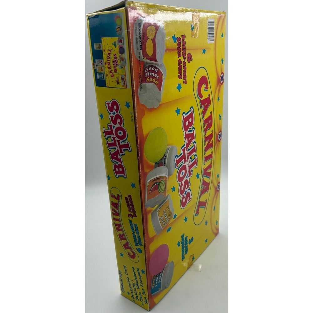 Carnival Ball Toss Knock Down Cans Toy Set w/ Box Helm Toy Vintage - Picture 16 of 16